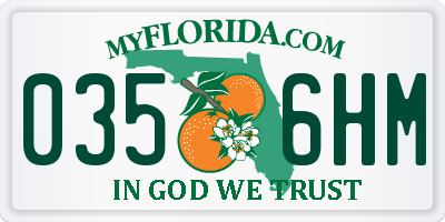 FL license plate 0356HM