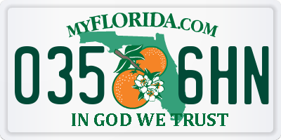 FL license plate 0356HN