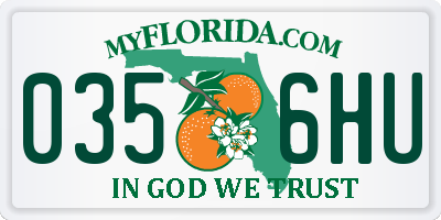 FL license plate 0356HU