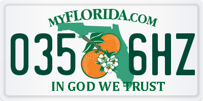 FL license plate 0356HZ