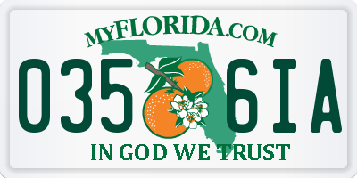 FL license plate 0356IA