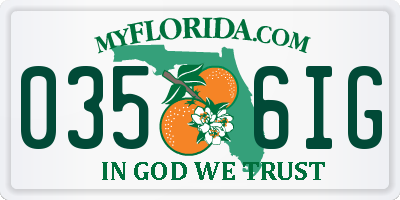 FL license plate 0356IG