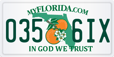 FL license plate 0356IX