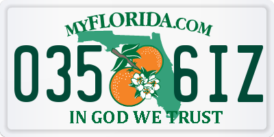 FL license plate 0356IZ