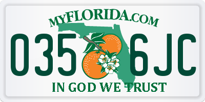 FL license plate 0356JC