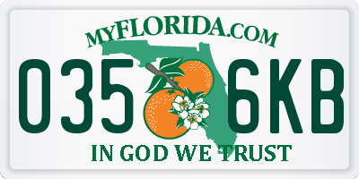 FL license plate 0356KB