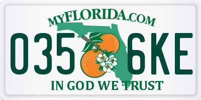 FL license plate 0356KE