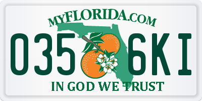 FL license plate 0356KI