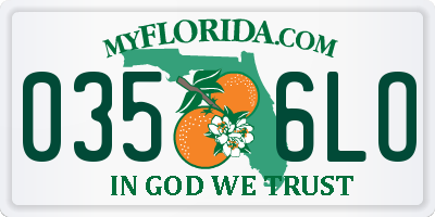 FL license plate 0356LO