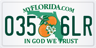 FL license plate 0356LR