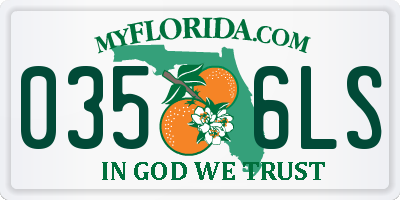 FL license plate 0356LS