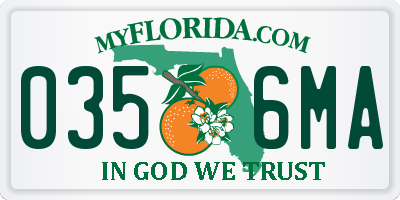 FL license plate 0356MA