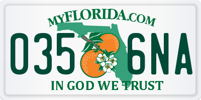 FL license plate 0356NA