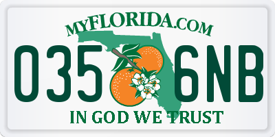 FL license plate 0356NB
