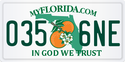 FL license plate 0356NE