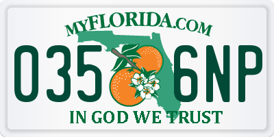 FL license plate 0356NP