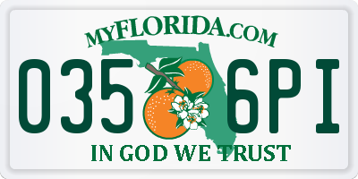 FL license plate 0356PI