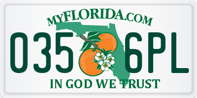 FL license plate 0356PL