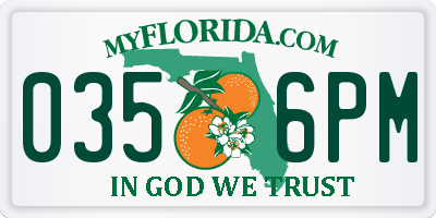 FL license plate 0356PM