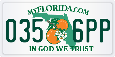 FL license plate 0356PP