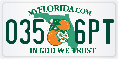 FL license plate 0356PT
