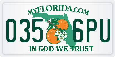 FL license plate 0356PU