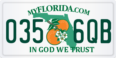 FL license plate 0356QB
