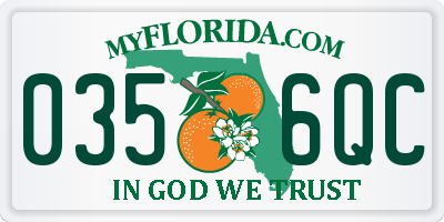 FL license plate 0356QC