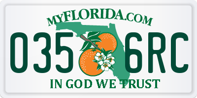 FL license plate 0356RC