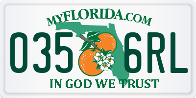 FL license plate 0356RL