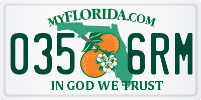 FL license plate 0356RM