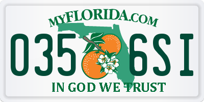 FL license plate 0356SI