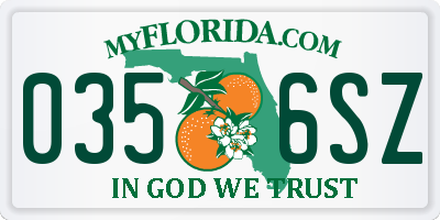 FL license plate 0356SZ