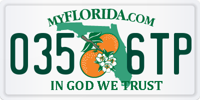 FL license plate 0356TP