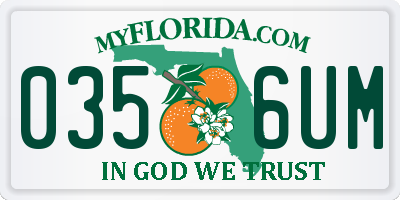 FL license plate 0356UM
