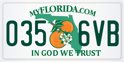 FL license plate 0356VB