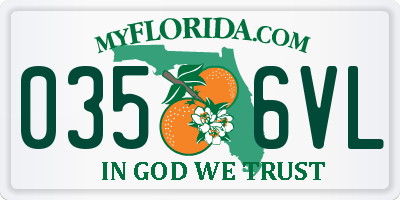 FL license plate 0356VL