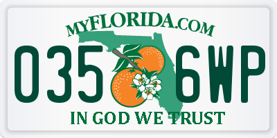 FL license plate 0356WP