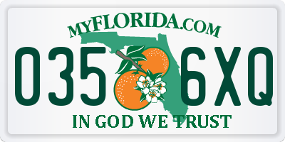 FL license plate 0356XQ