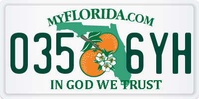 FL license plate 0356YH