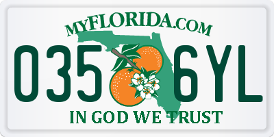 FL license plate 0356YL