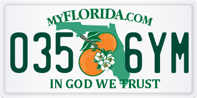 FL license plate 0356YM