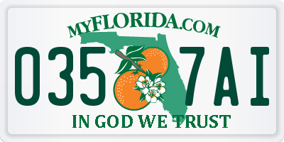 FL license plate 0357AI