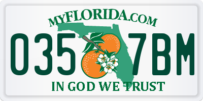 FL license plate 0357BM