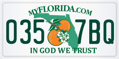FL license plate 0357BQ