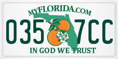 FL license plate 0357CC