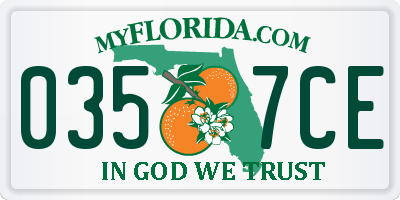 FL license plate 0357CE