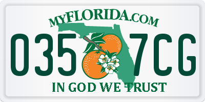 FL license plate 0357CG