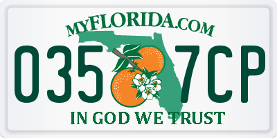 FL license plate 0357CP