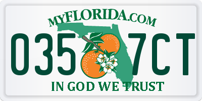 FL license plate 0357CT